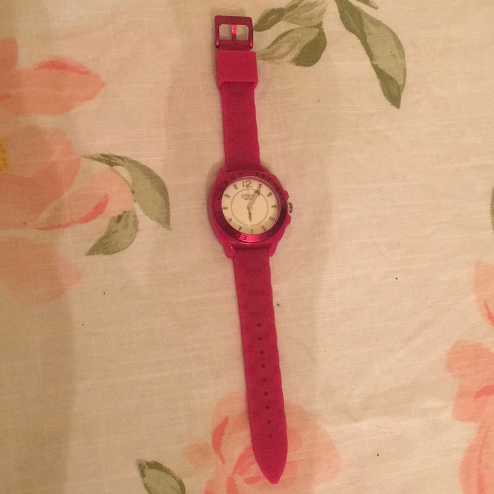 Coach pink sports watch